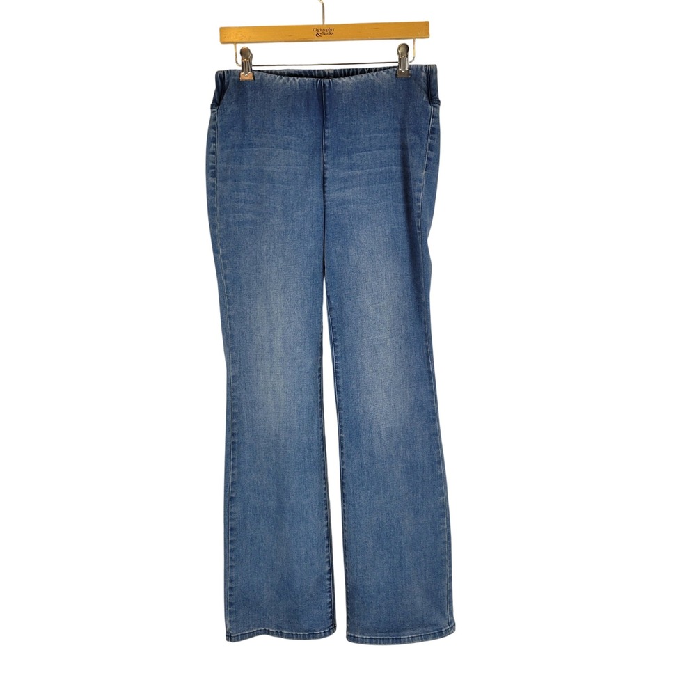 Soft Surroundings Pull On Flare Leg Jeans Blue Size Small‎